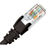 Hypertec RJ45 Cat6 2M 4 Pair PVC Unshielded Patch Lead Black 