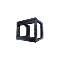 6U 460mm Deep Hinged Wall Mount Server Rack Open Frame Design HD5806 Black