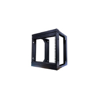 9U 460mm Deep Hinged Wall Mount Server Rack HD5809 Black