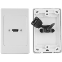 Pro.2 HDMI1FLEX HDMI Single Port Vertical Wall Plate Flexible Rear Socket Cable