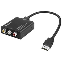 AV CVBS To Converter Upscales Analog Composite Input to HDMI up to 1080p
