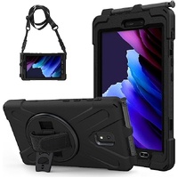 USP Rugged Samsung Galaxy Tab Active5/Tab Active3 (8') Case Black - Built-in-Kickstand, Hand & Shoulder Strap, DropProof,5 Years Warr