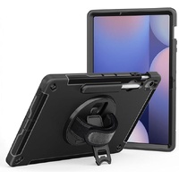USP Rugged Samsung Galaxy Tab S10 FE+ (13.1') Case Black -  Built-in-Kickstand, Hand & Shoulder Straps, DropProof,5 Years Warranty