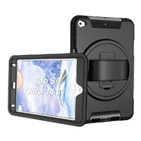 USP Rugged Samsung Galaxy Tab S11 Ultra/ Tab S10 Ultra / Tab S9 Ultra / Tab S8 Ultra (14.6') Case Black - Built-in-Kickstand,5 Years Warranty