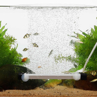 Hygger HG-069-20 Aquarium Aeration Strip 8-inches Kit Silver Aluminium Alloy Base