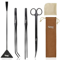 Hygger HG-965 Fish Tank Cleaner Black Stainless Steel AquariumTool Kit