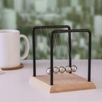 Geek Culture 14cm Wood Base Stainless Steel Frame 5 Balls Newton's Cradle