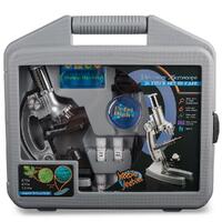 Heebie jeebies Microscope 30 Piece Kit with Sturdy Carry Case Great Gift 