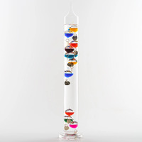 Heebie jeebies Galileo Thermometer 44cm Sealed Glass Container Learning Temperature