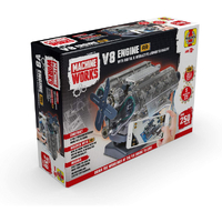 HAYNES V8 Engine Comes with Ignition Sound Illuminating Spark Plugs 250 Parts