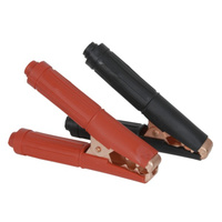 400 Amp Car Battery Clip Insulated colour coded handles 1 Red and 1 Black