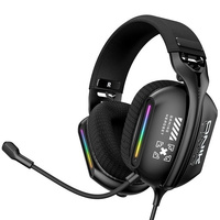 HP1020 Wired RGB Gaming Headset With Freely bend Microphone USB 35mm Deep Bass