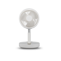 HELLER HPCF100 Portable Cordless Rechargeable Foldable Fan 4 Speed USB