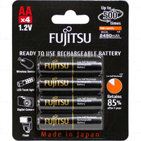 Fujitsu HR-3UTHC NiMH 500 Recharges High Capacity Rechargeable AA Battery 4PK