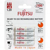 Fujitsu HR-4UTC NiMH 2100 recharges Rechargeable AAA Battery 4PK