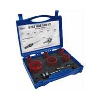 CABAC Holesaw Kit 20-64mm Arbors and Adaptors Included Plastic Case Blue