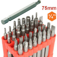 Hex Tip Kit - Long Shaft - 32 Piece Includes Security Bits