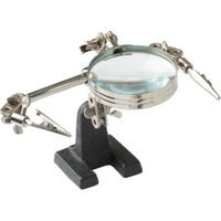 Helping Hands 65mm Alligator spring clips 65mm 2x Magnifying glass