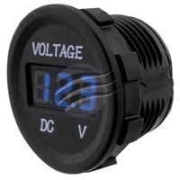 Hulk Voltmeter 5-30V DC Blue Led 29mm DIA 