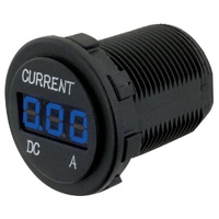 HULK HU6650B Panel Mount Blue LED Ammeter 0-10A for 12-24V DC Systems 29mm