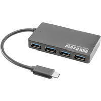 HUB3C4 USB-C Hub with 4 USB A Sockets Type C Plug and play