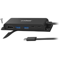 Mountable Five Port USB-C Hub 4K HDMI 60W PD Charging 60cm Extra Long Data Cable