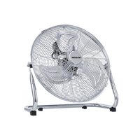 Heller Chrome High Velocity 3 Speed Desk Circulator Cooling Fan 45cm White