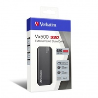 Verbatim Vx500 External Solid State Drive 480GB USB3.1 Type C Connector