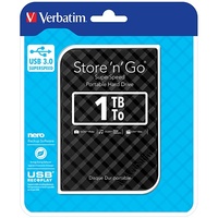 Verbatim 1TB 2.5 Inch USB 3.0 Black Store n Go HDD Grid Design
