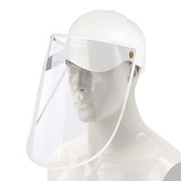 Outdoor Protection Hat Anti-Fog Pollution Dust Protective Cap Full Face HD Shield Cover Adult White