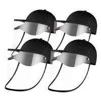 4X Outdoor Protection Hat Anti-Fog Pollution Dust Protective Cap Full Face HD Shield Cover Kids Black