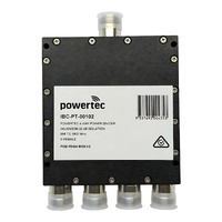 Powertec RF Power Divider 4-Way 698-3800 MHz N Female Wilkinson 20dB Isolation