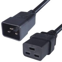 0.5mtr 15A Power Extension Cable IEC-C19 to IEC-C20