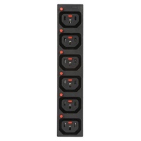 IEC-Lock IEC206  Six Way C13 Panel Socket with Independent Locking Mechanism