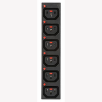 IEC-Lock IEC206  Six Way C13 Panel Socket with Independent Locking Mechanism
