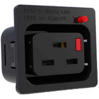 IEC Lock IEC C20 Lockable C19 Female Inlet Panel Socket for C20 Plug Compatibility