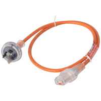 IEC Clear C13 Lock To 10A Plug - Medical