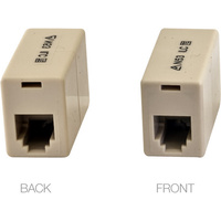 6P6C RJ12 Socket to Socket Gender Changer Modular Lead Joiner Coupler 