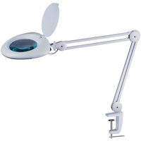 Protec 52 LED Light 10W 780lm illumination 5 Diopter 150mm Lens Magnifier with Clamp