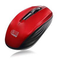 Adesso Wireless S50R 2.4GHz Red colour battery powered Mini Mouse 