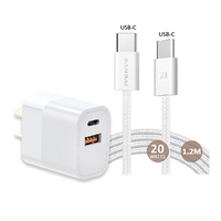 Sansai IPH-0933CC 20W 1.2 m USB-C to USB-C Cable Fast Charger Kit White