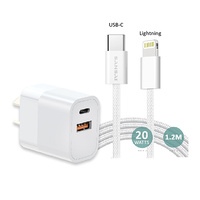 Sansai IPH-0935CL 20W High Speed PD USB-C to USB-Lightning Charger Kit White