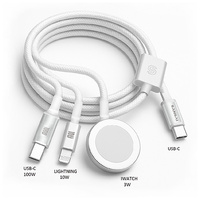 Sansai IPH-0938M 3-in-1 Simultaneous Charging Cable Type C Known as USB-C 1.8m