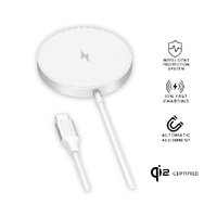 Sansai IPH-0939K Magnetic Qi2 Certified Wireless Charger 15W Automatic Alignment