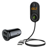 Sansai FM Transmitter Bluetooth Hands Free with 2 Port 5V 3.1A USB Car Charger