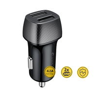 Sanai IPH-701C-B Dual USB Car Charger  Quick Charge for iPhone Antroid Tablets