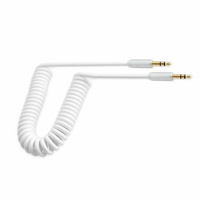 Sansai coiled 3.5mm Audio cable 1.7 meters Portable Speakers AV Receiver Stereo 