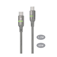 Sansai IPH-C804 Soft LED Light USB C to USB C 60W 20V-3A Fast Charging Cable 1.2m