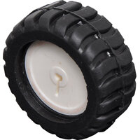 White Plastic Wheel Rubber Tyre for Micro N20 Geared Motors  