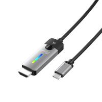J5create JCC157 USB-C to HDMI 2.1 8K Cable (1.8m) -  Windows / macOS / Chrome OS Compatible - RGB light indicator for gaming setups